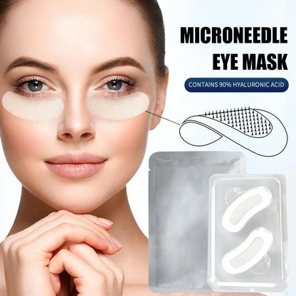 Hyaluronic Acid Microneedle Eye Patches Mask | Anti-Wrinkle, Anti-Aging, Dark Circles, Moisturizing Under Eye Gel Pads | Skin Care Solution