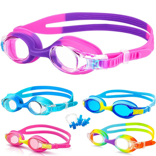 Waterproof Anti-Fog Swimming Goggles - UV Children Professional Colored Lenses Kids Eyewear, Swimming Glasses Gafas Nata