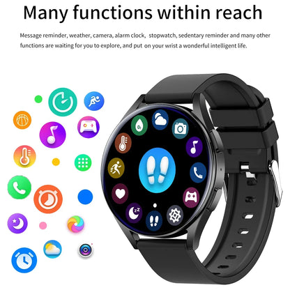 New Smartwatch 6 – HD Full Touch, Blood Pressure & Oxygen Monitoring, Bluetooth Call, Sports Features for Men & Women, Compatible with Android & iOS