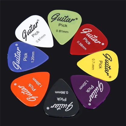 Elevate Your Guitar Playing with 50Pcs/Set Electric Guitar Pick Acoustic Music Picks Plectrum - Available in Various Thicknesses (0.58/0.71/0.81/0.96/1.20/1.50mm) - Essential Guitar Accessories