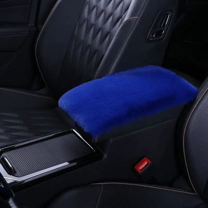 Soft Furry Plush Polyester Armrest Box Pad Cover: Universal Car Center Console Armrest Cushion | Women's Car Accessories