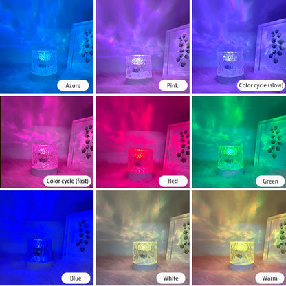 Dynamic Ocean Wave Night Light – Rotating Water Ripple Projector with 16 Color Options and Remote Control for Parties