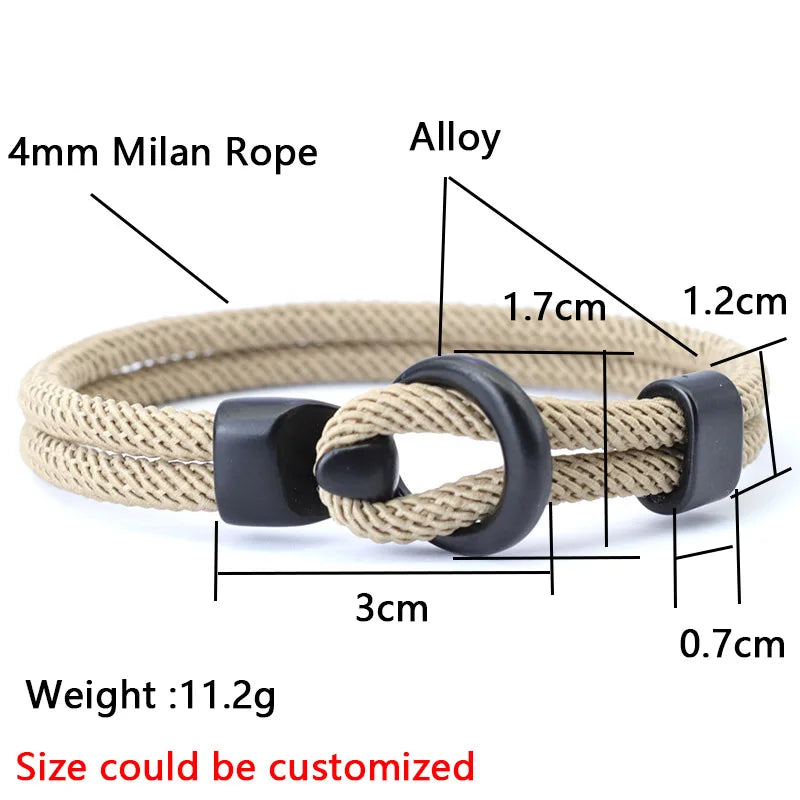 2024 Double Layer Rope Bracelet for Men | Outdoor Camping Survival Paracord Accessory | Fashionable Gift for Him