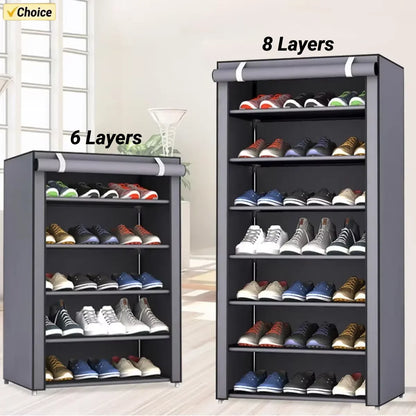 Dustproof Multilayer Shoe Storage Rack - Nonwoven Organizer Cabinet for Home, Hallway, and Space-Saving Shelves