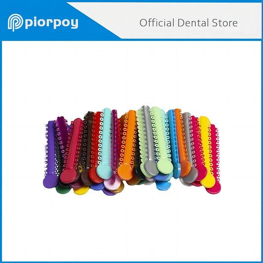 PIORPOY 1040PCS Orthodontic Elastic Ligature Ties | 40 Sticks | Colorful Bands for Brackets Braces | Dental Products & Tools