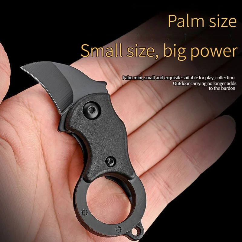 NEW Stainless Steel Keychain Knife | Mini Portable Peeler with Fixed Blade | Multi-EDC Tool for Camping | Includes Chain