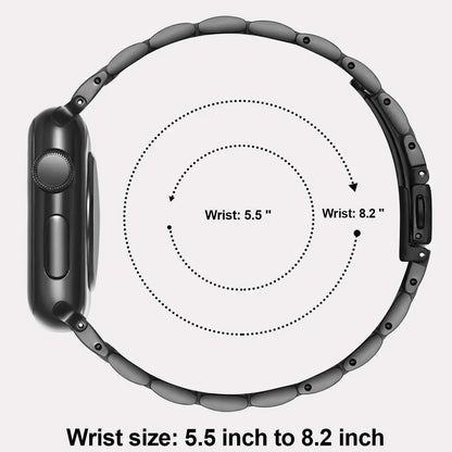 Stainless Steel Strap for Apple Watch Ultra 2 – 49mm, 45mm, 44mm, 42mm, 41mm Metal Band for iWatch Series 9/8/7/6/SE/5/4/3