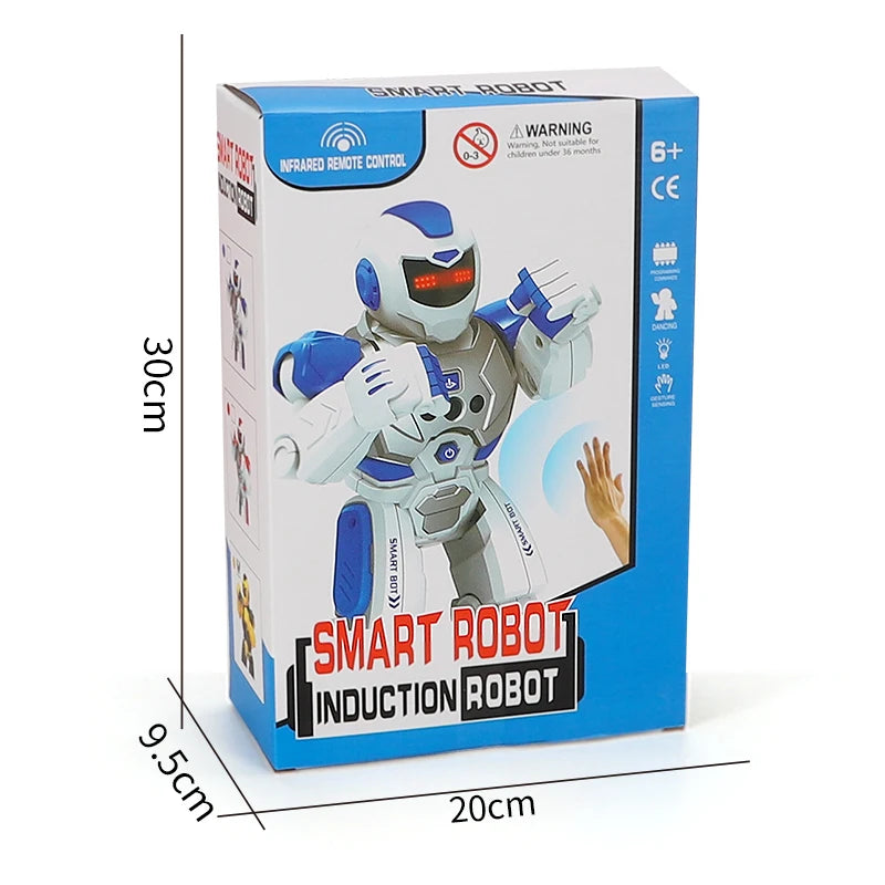 Mechanical Combat Police Robot – Early Education Intelligent Electric Toy with Singing, Infrared Sensor, and Remote Control for Children