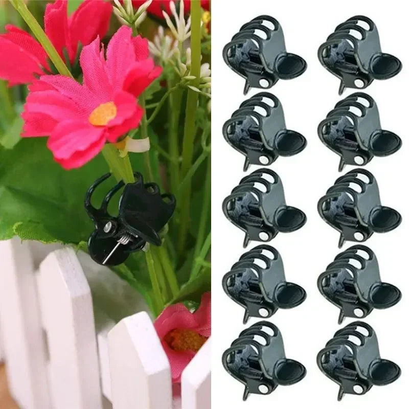 Multi-Pack Garden Plant Clips (20-100Pcs) - Butterfly Orchid, Flower, Fruit, and Vegetable Support Clamps - Essential Vine Grafting Supplies and Tools