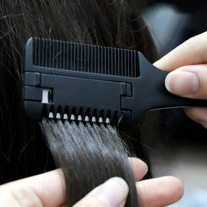 Hair Cutting Comb with Razor Blades – Thinning and Trimming Tool for Barbershop and Salon Styling