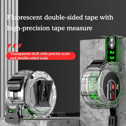 Transparent Thickened Tape Measure: High Carbon Steel Ruler for Woodwork - 5/7.5/10M Meter Gauge Distance Measuring Tool