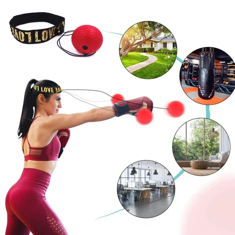 Head-Mounted Punching Ball - Speed and Reflex Training for Boxing, Sanda, Home Fitness Exercise Equipment