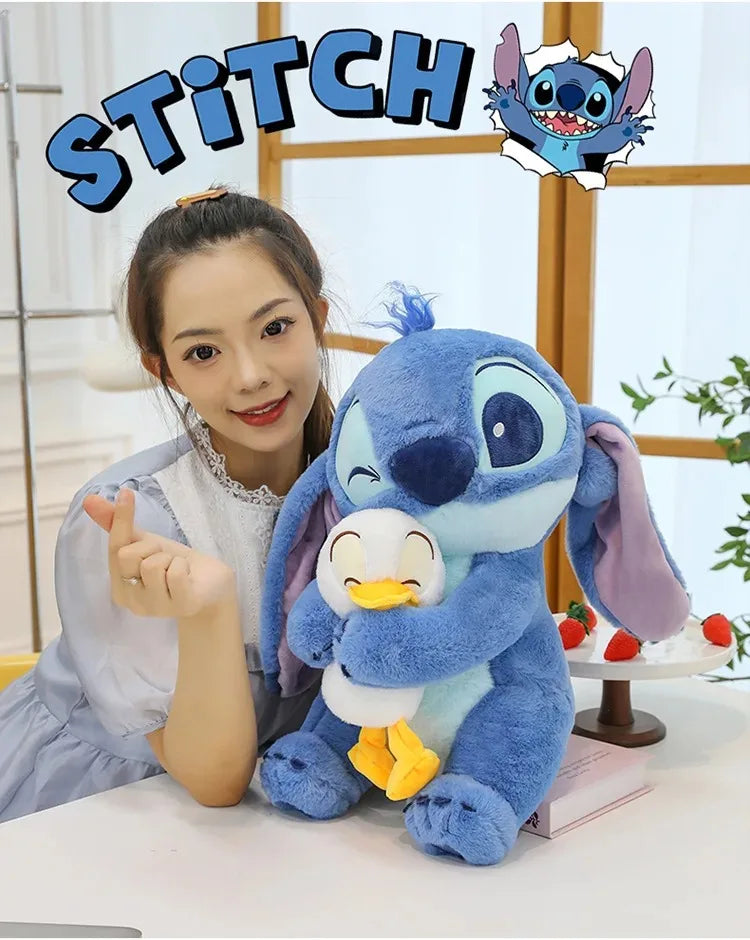 Disney Stitch Lilo Doll - Cute Duck Stitch Plush Toy, Kawaii Decoration for Christmas and Children's Birthday Gifts