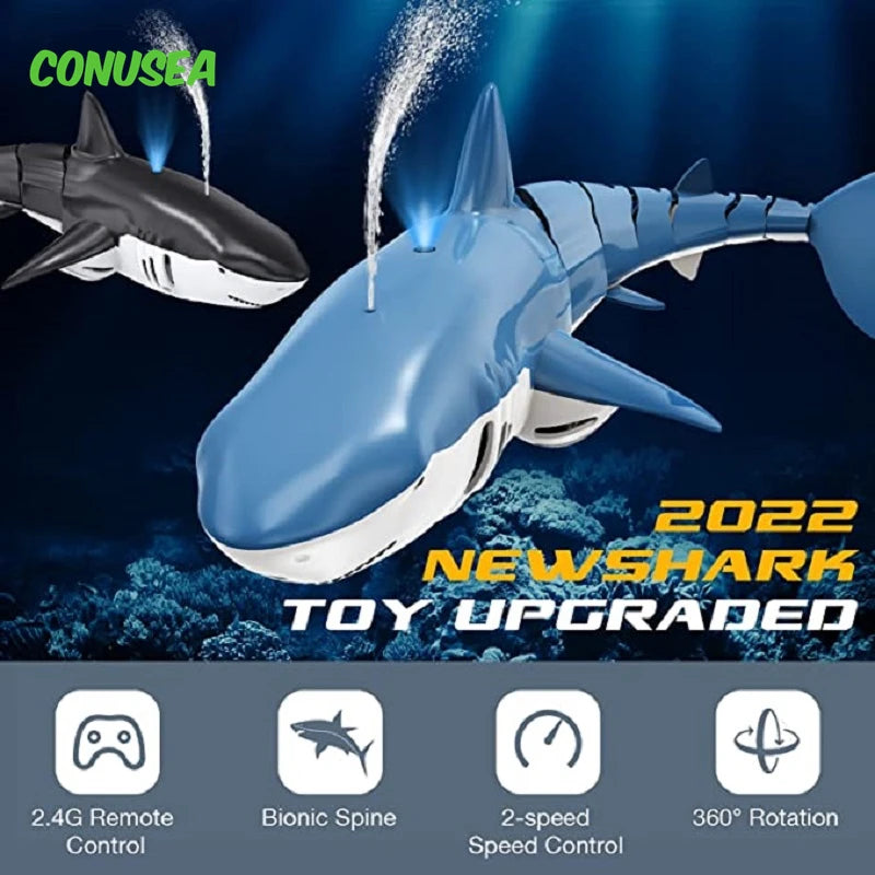 Smart RC Shark Whale Spray Water Toy – Remote Controlled Boat, Submarine, and Fish Robots for Kids, Boys, and Children