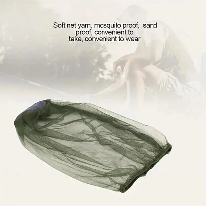 Outdoor Mosquito Head Mesh Nets: Insect-Proof Gardening Hat for Hiking, Camping, Fishing