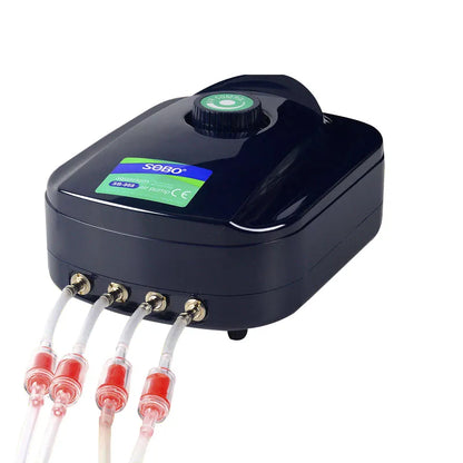 SOBO Silent Aquarium Oxygen Air Pump: Adjustable Air Volume High Power Oxygenator - 220V 12W Fish Tank Air Compressor Aerator