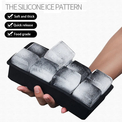 4/6/8/15 Grid Big Ice Tray Mold | Giant Jumbo Large Food Grade Silicone Ice Cube Square Tray Mold | DIY Ice Maker Ice Cube Tray