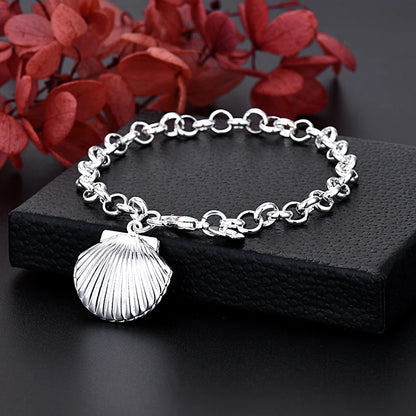 Fine 925 Sterling Silver Chain Bracelet | Solid Design for Men & Women | Noble Fashion Jewelry | Perfect Gift for Parties & Weddings