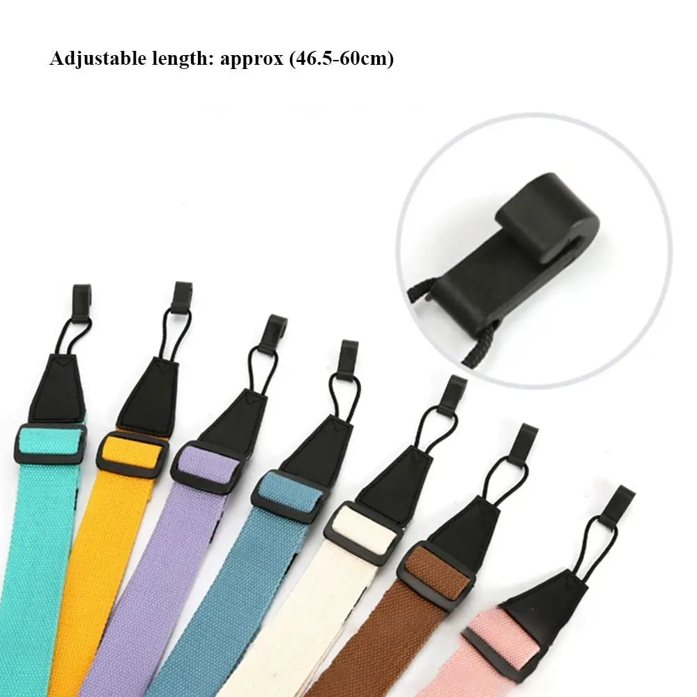 Adjustable Polyester Ukulele Guitar Strap with Plastic Buckle - Soft Shoulder Belt for Guitar Accessories and Hanging Rope