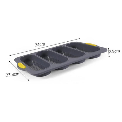 Restaurant Grade Silicone Baguette Bake Tray: Baking Mold for Bread, Anti-Scalding Non-Stick Oven Tool - Kitchen Accessories