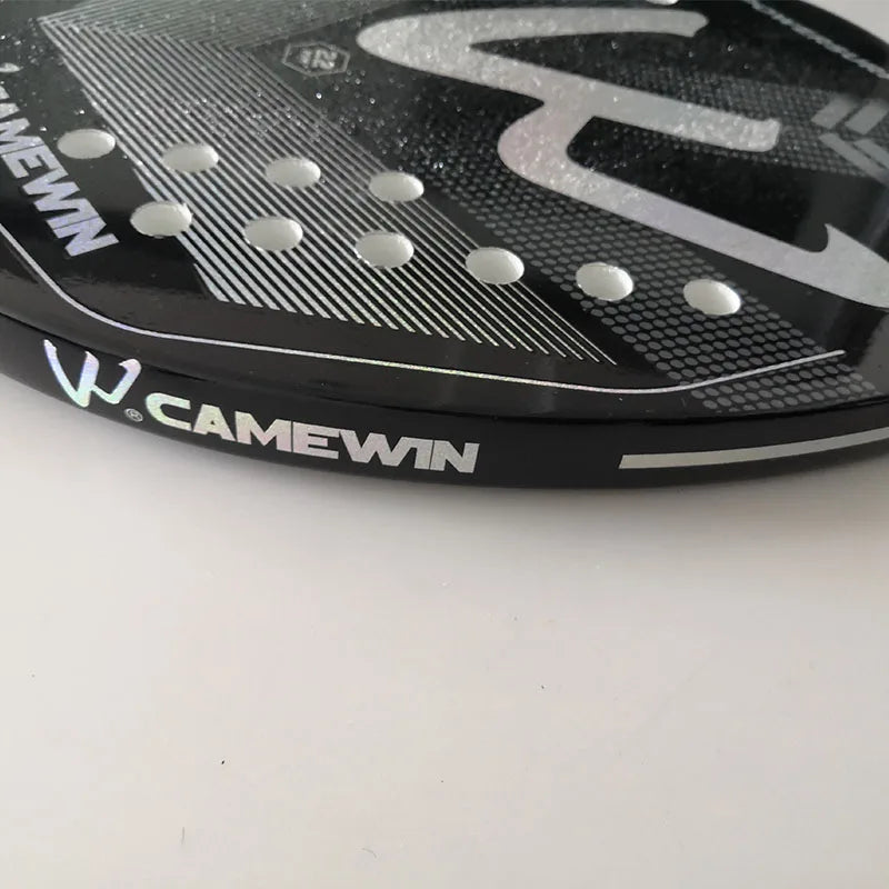 3K Camewin Beach Tennis Racket - Full Carbon Fiber with Rough Surface, Outdoor Sports Racket for Men, Women, and Seniors