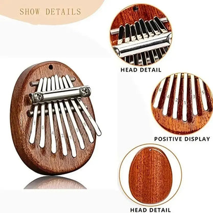 8-Key Mini Wooden Kalimba – High-Quality Thumb Piano and Marimba | Exquisite Musical Accessory and  Pendant Gift