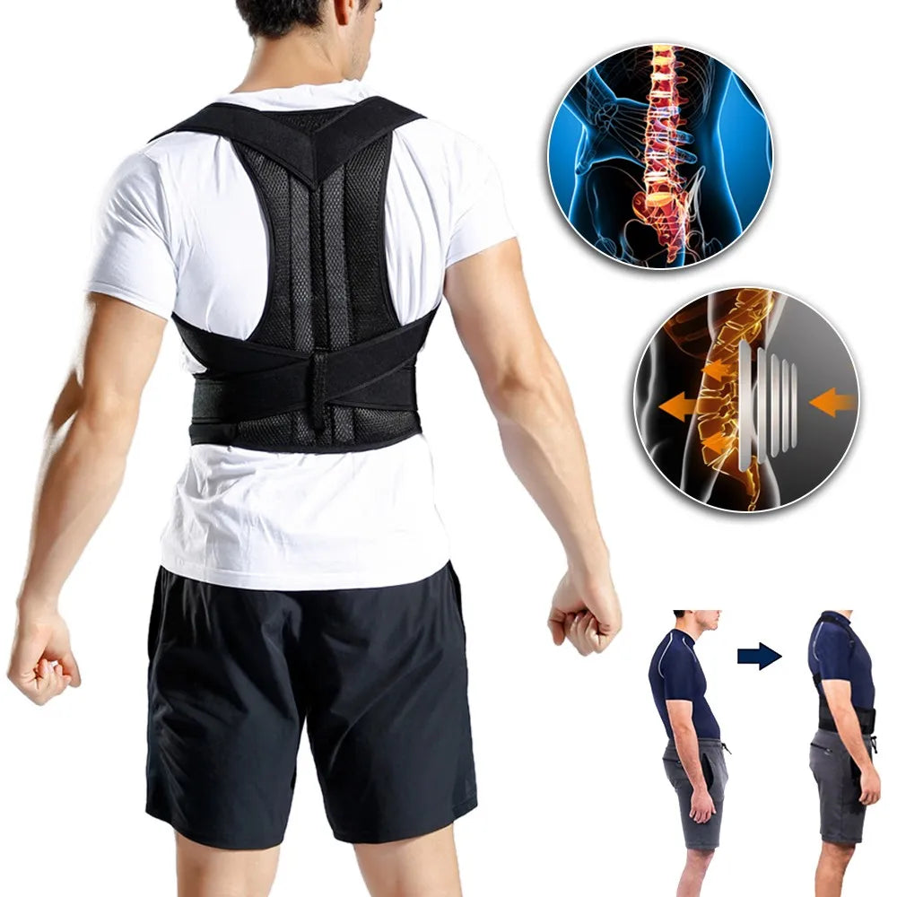 Back Brace Posture Corrector: Lumbar Support and Shoulder Posture Support for Men and Women