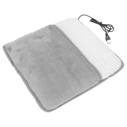 Winter USB Charging Electric Foot Heating Pad - Universal Soft Plush, Washable Foot Warmer Heater Mat for Household