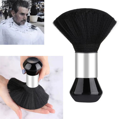 Black Hairdressing Sweeping Neck Hair Cleaning Duster - Hair Cutting Brush for Barbershop - Barber Tools and Accessories