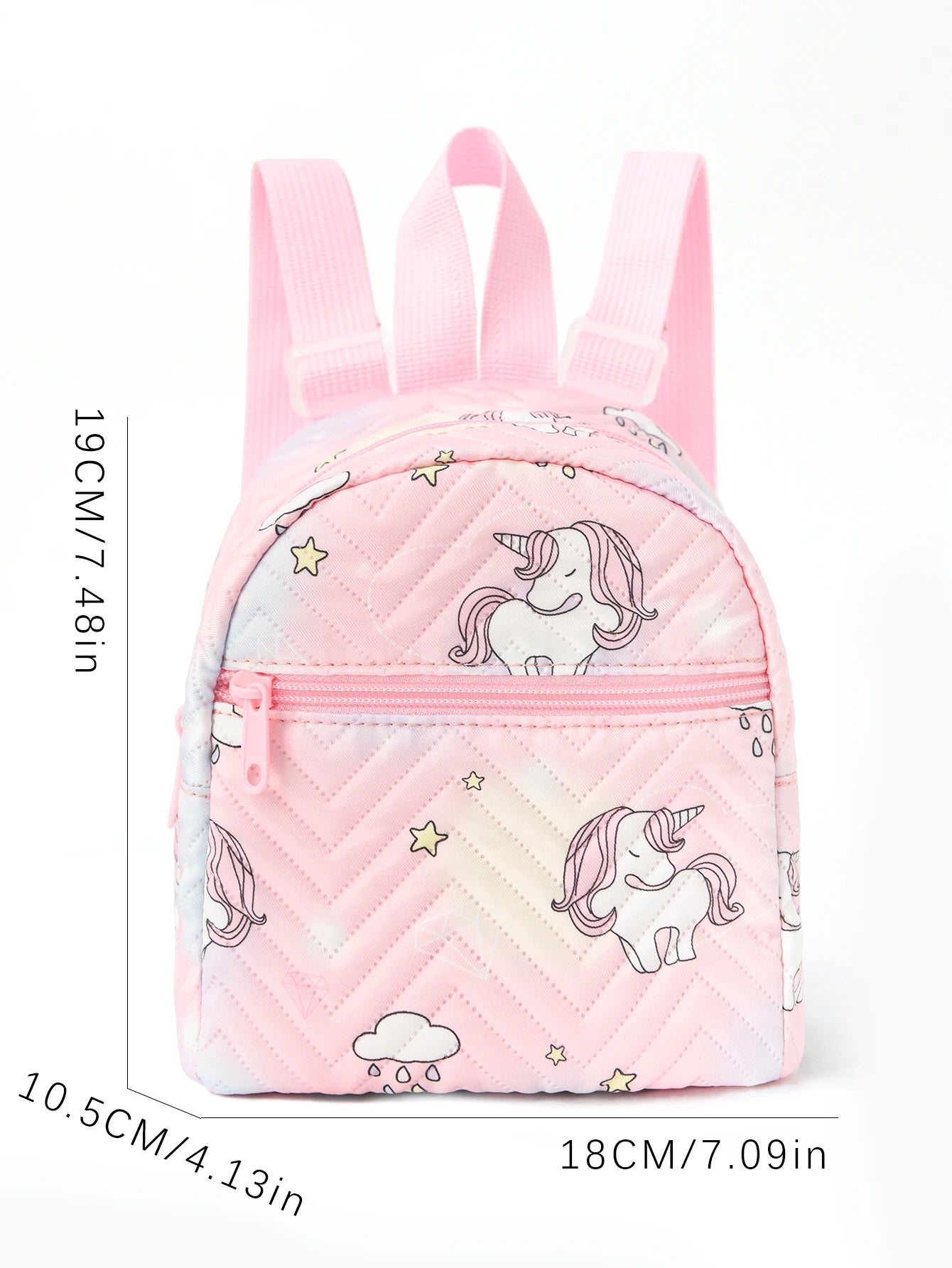 Cute Cartoon Unicorn Diamond Print Backpack - Kids Handbag for Girls - School, Travel, and Holiday Gifts