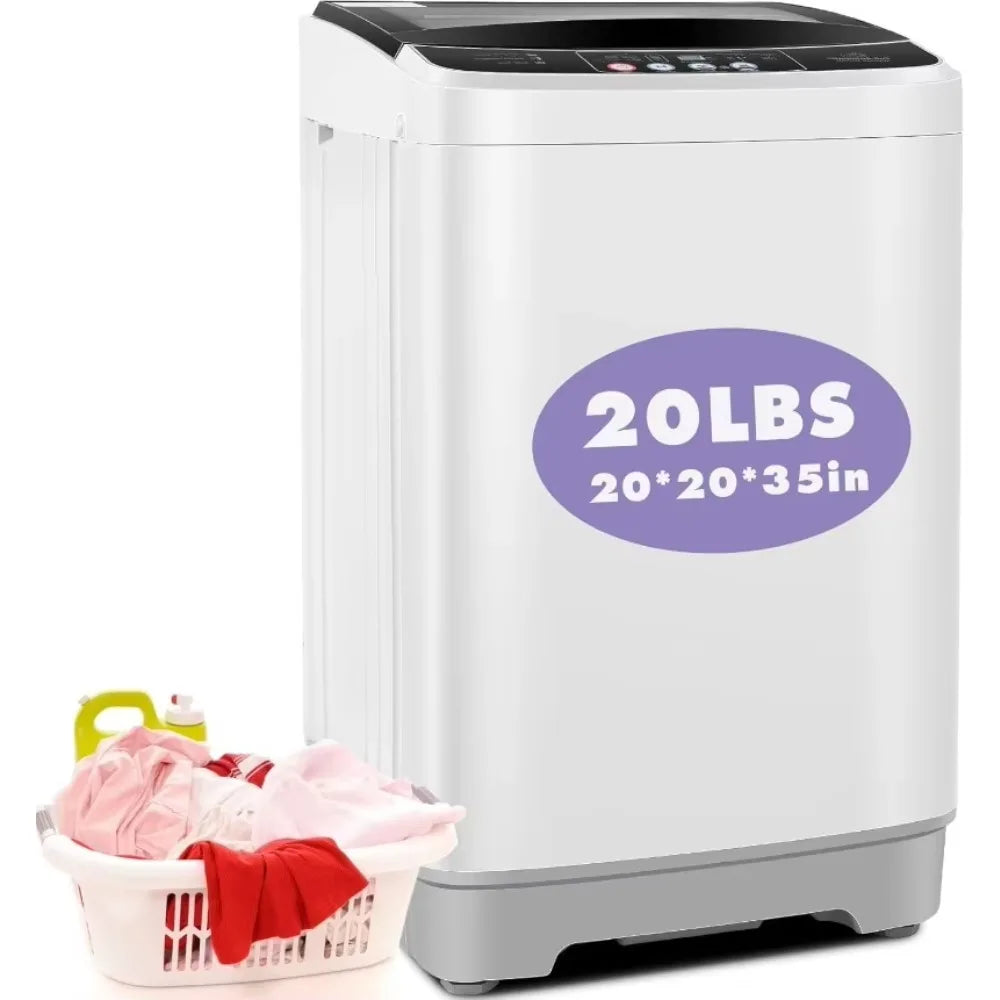 Portable 20lb Washer and Dryer Combo - 2.8 Cu.ft Capacity with 10 Programs and 8 Water Level Selections