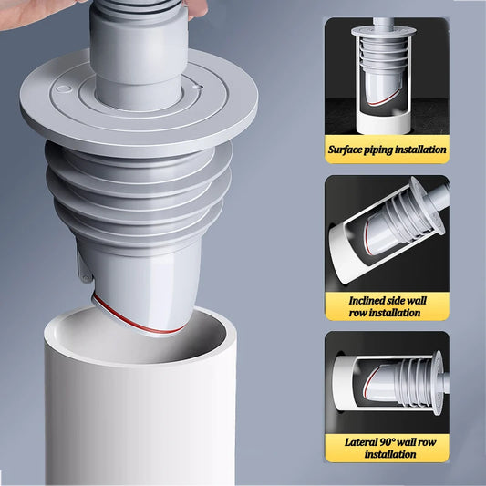 Silicone Bathroom Sewer Seal Ring - Anti-Odor Sink Pipe Plug and Leak Stopper for Kitchen, Washing Machine, and Floor Drains