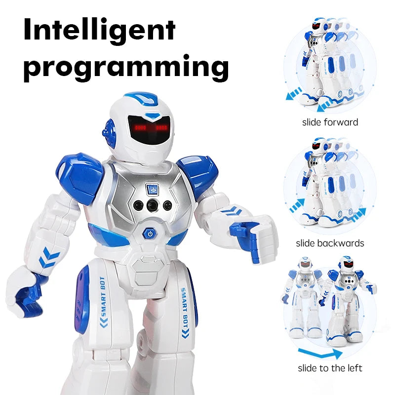 Mechanical Combat Police Robot – Early Education Intelligent Electric Toy with Singing, Infrared Sensor, and Remote Control for Children