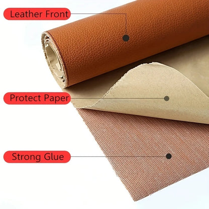 Self-Adhesive Leather Repair Patch - Sofa, Furniture, Chair, Seat, Bag, Shoe, Bed Fix - PU Artificial Leather Sticker - Easy Mend Solution