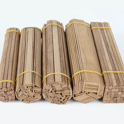 10PCS/Lot Bamboo Wood DIY Building Model Material - Handmade Craft Supplies for Furniture, Lantern Making, Ornaments