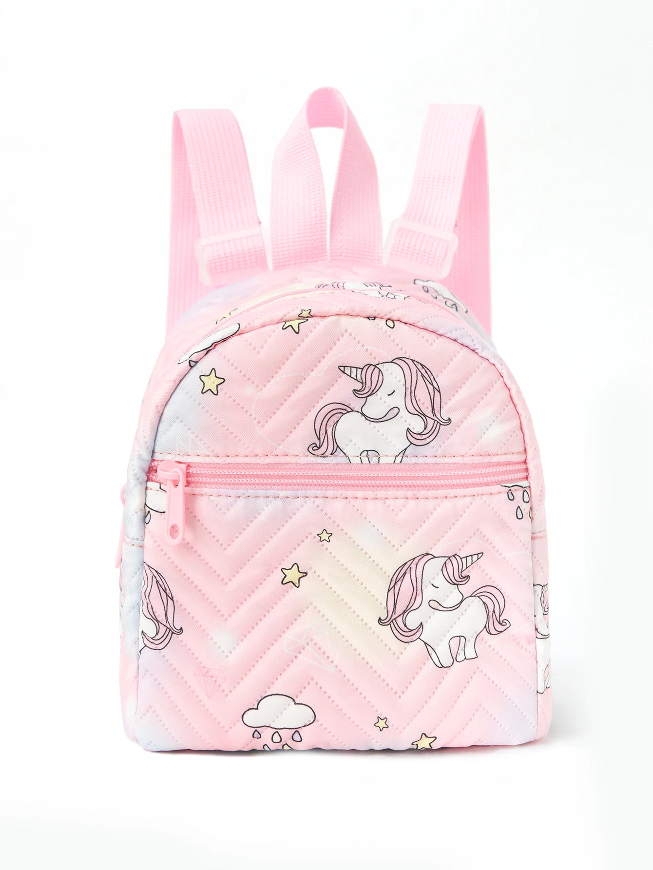 Cute Cartoon Unicorn Diamond Print Backpack - Kids Handbag for Girls - School, Travel, and Holiday Gifts