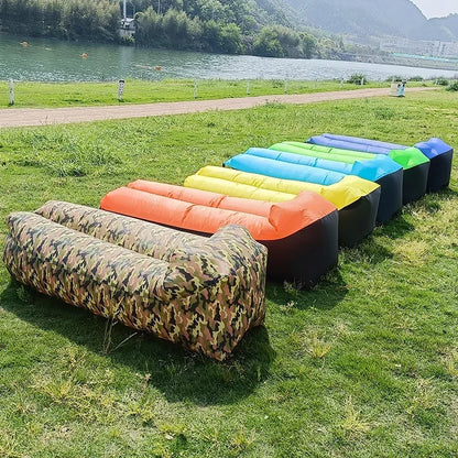 Fast Inflatable Air Sofa Bed: Trend Outdoor Sleeping Bag with Lazy Beach Sofa Design | High-Quality 240*70cm Inflatable Air Bag