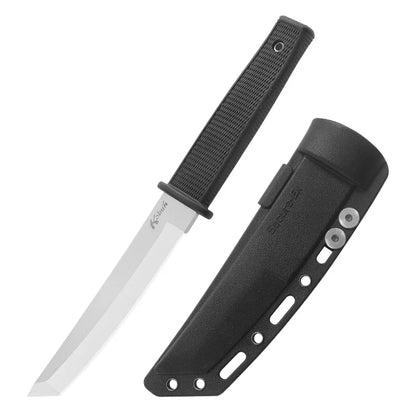 Fixed Blade Knife with Kydex Sheath – High Quality ABS Handle, 440 Blade – Tactical, Hunting, and Survival Knife in Black and White