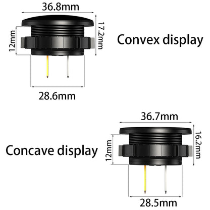 Mini Round Waterproof LED Digital Voltmeter - DC5V-48V Panel Tester, Monitor Display for Motorboat and Motorcycle