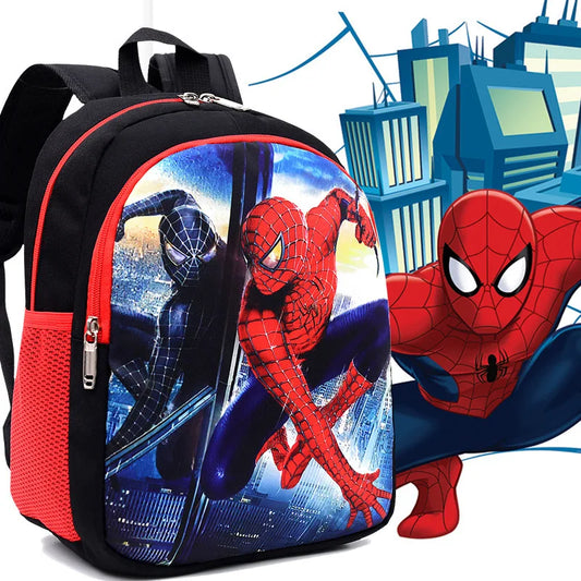 Disney Marvel Kids Backpack - Spider-Man, Iron Man and Captain America Cartoon School Bag for Boys - Kindergarten Gift