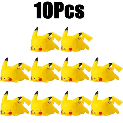 10 Piece Pokemon Night Light Set: Pikachu, Gengar, Charizard, Psyduck, Squirtle - Soft Glowing Bedside Lamps for Kids