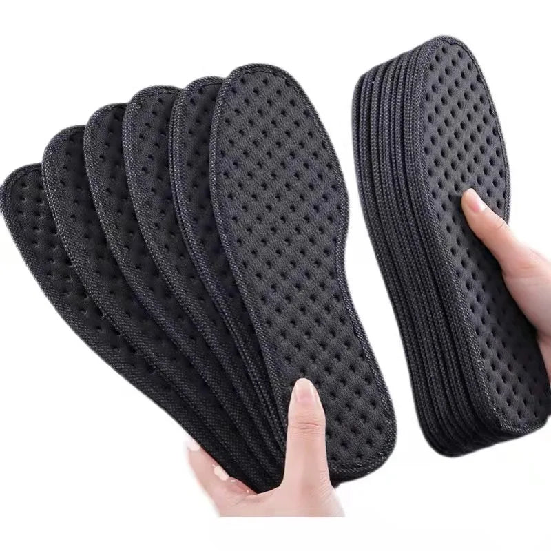 Bamboo Charcoal Plant Insoles - Antibacterial Deodorant, Shock Absorbing Sole for Running and Sports Shoes