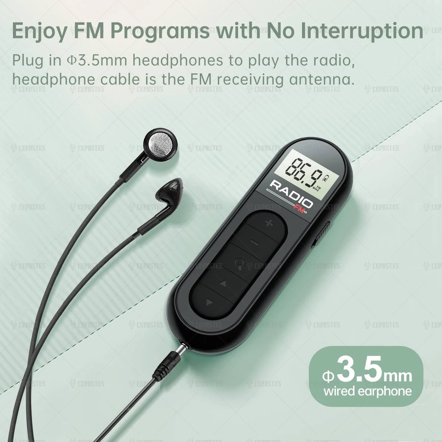 NEW Rechargeable Portable FM Radio - Pocket-Sized Transistor Walkman with Best Reception and Belt Clip for Hiking and Walking