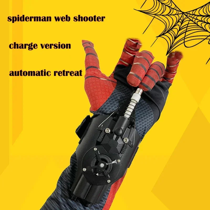 Spider-Man Web Shooters Wrist Launcher - Upgraded Peter Parker Cosplay Gadget Set, Toys for Kids, Perfect Gift