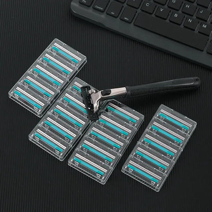 Premium Double Edge Razor Blades - 20 Replaceable Heads for Smooth, Precise Shaving | Compatible with Old-School Manual Razors