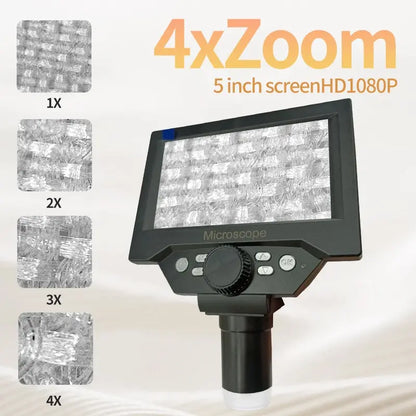 5.5" LCD Digital Microscope 1000X 1080P - Coin Magnifier with Stand, Soldering Microscope for Electronics Repair