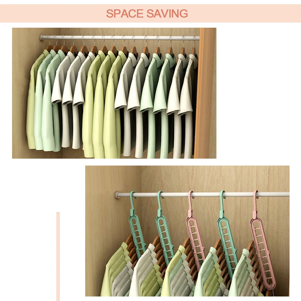 Multifunction Plastic Clothes Hanger Rack - Multi-Port Circle Design for Scarf and Clothes Drying, Storage Rack