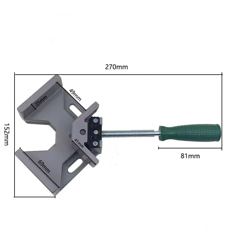 Woodworking Right Angle Fixing Clip Clamp Holder - 90 Degree Welding Corner for Photo Frames, Glass, Furniture - Handy Hand Tool