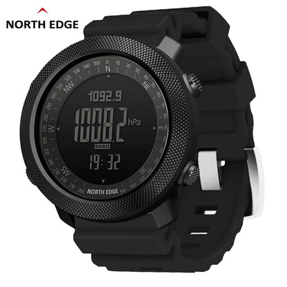 NORTH EDGE Men's Sport Digital Watch - Military Grade, Waterproof 50m with Altimeter, Barometer & Compass | Ideal for Running and Swimming