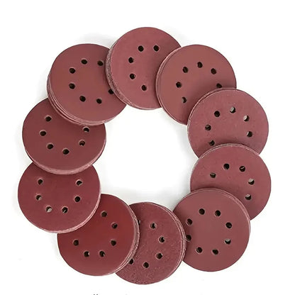 8 Hole 125mm Sandpaper Grinding Disc | Woodworking Metal Abrasive Polishing Tool | 60/120/180/240/400 Grit Options